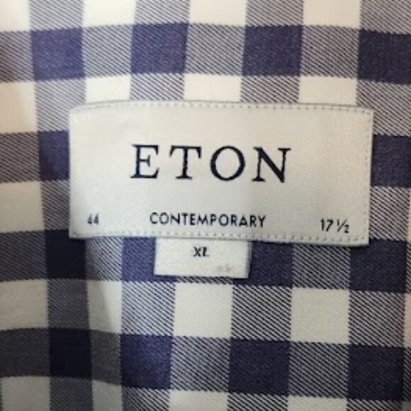 Eton Men's Dress Shirt Size 17.5 - Picture 3 of 5